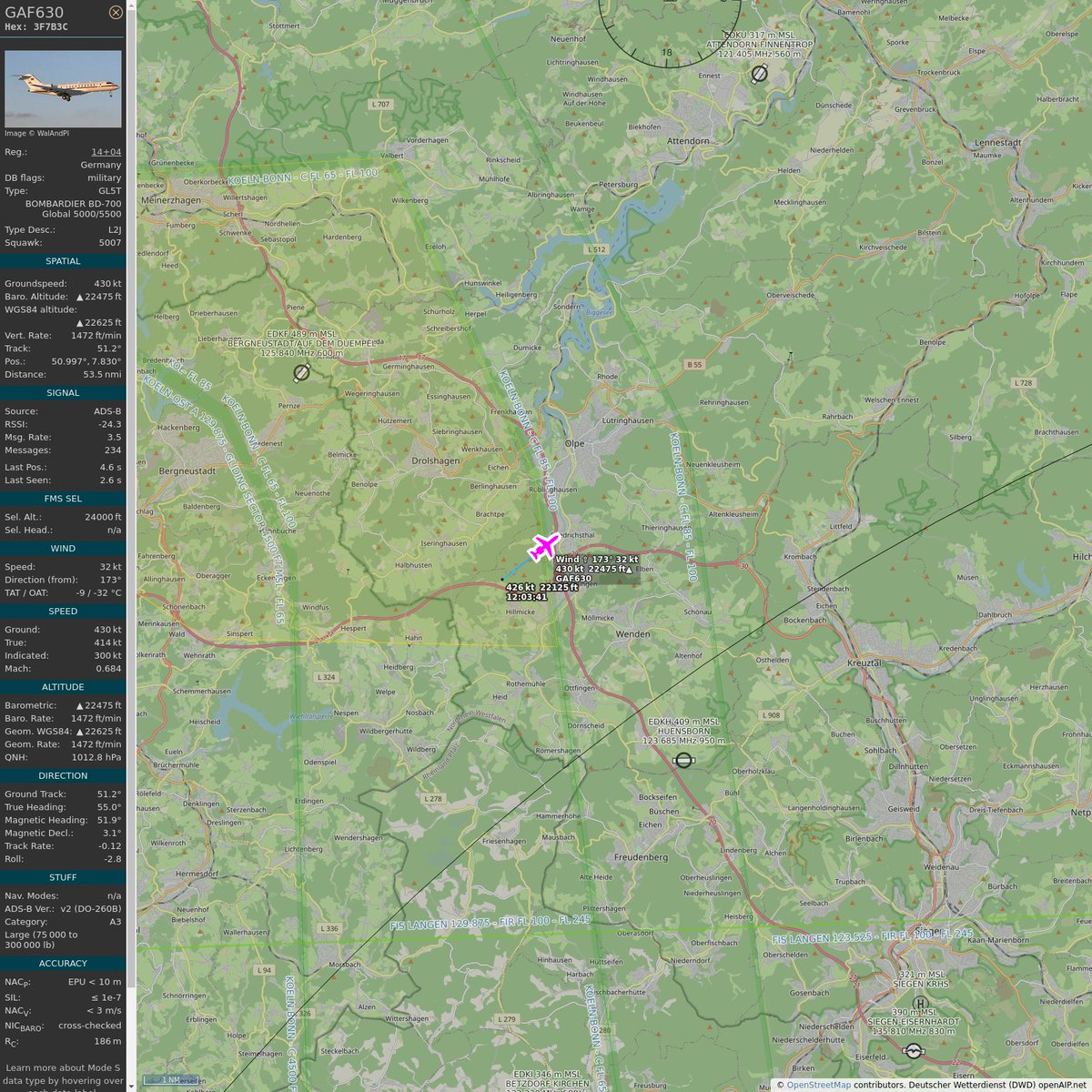AKoeppern's tweet photo. #PlaneAlert ICAO: #3F7B3C Tail: #1404
Owner: #GermanAirForce
Aircraft: #Bombardier Global 5000
2023/02/22 13:03:43
#GL5T #Bizjet #VIP #Luftwaffe https://t.co/IG9yKlyzHp
https://t.co/uolEOw2qIK https://t.co/fH8xAc4IEX