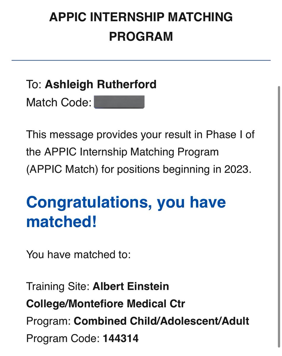 Fully savored and as good a time as ever to announce my two proudest moments of grad school thus far, both of which occurred last Friday! 1. I matched for internship to a program and track I could not be happier to join! @MontePsych