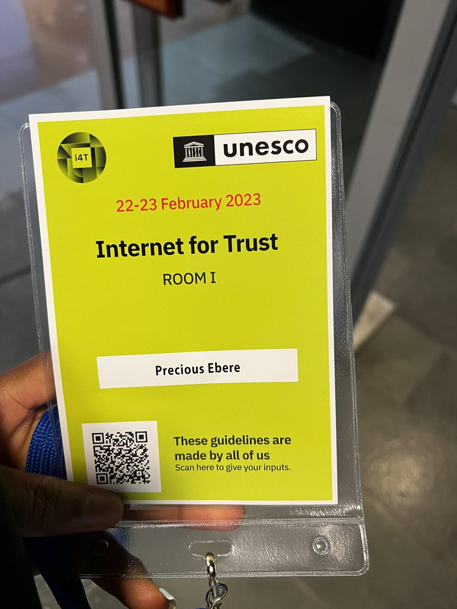 preciousebere's tweet photo. I accepted my invitation to be part of the @UNESCO Internet for Trust in #Paris.I met with @felipeneto, Nizar Yaiche, Partner @PwC and Christopher Sharrock VP @UN Affairs &amp; International Org. We further had conversations as to how #AI can help combat fake news &amp; miss-information; https://t.co/GmHC74lk3E