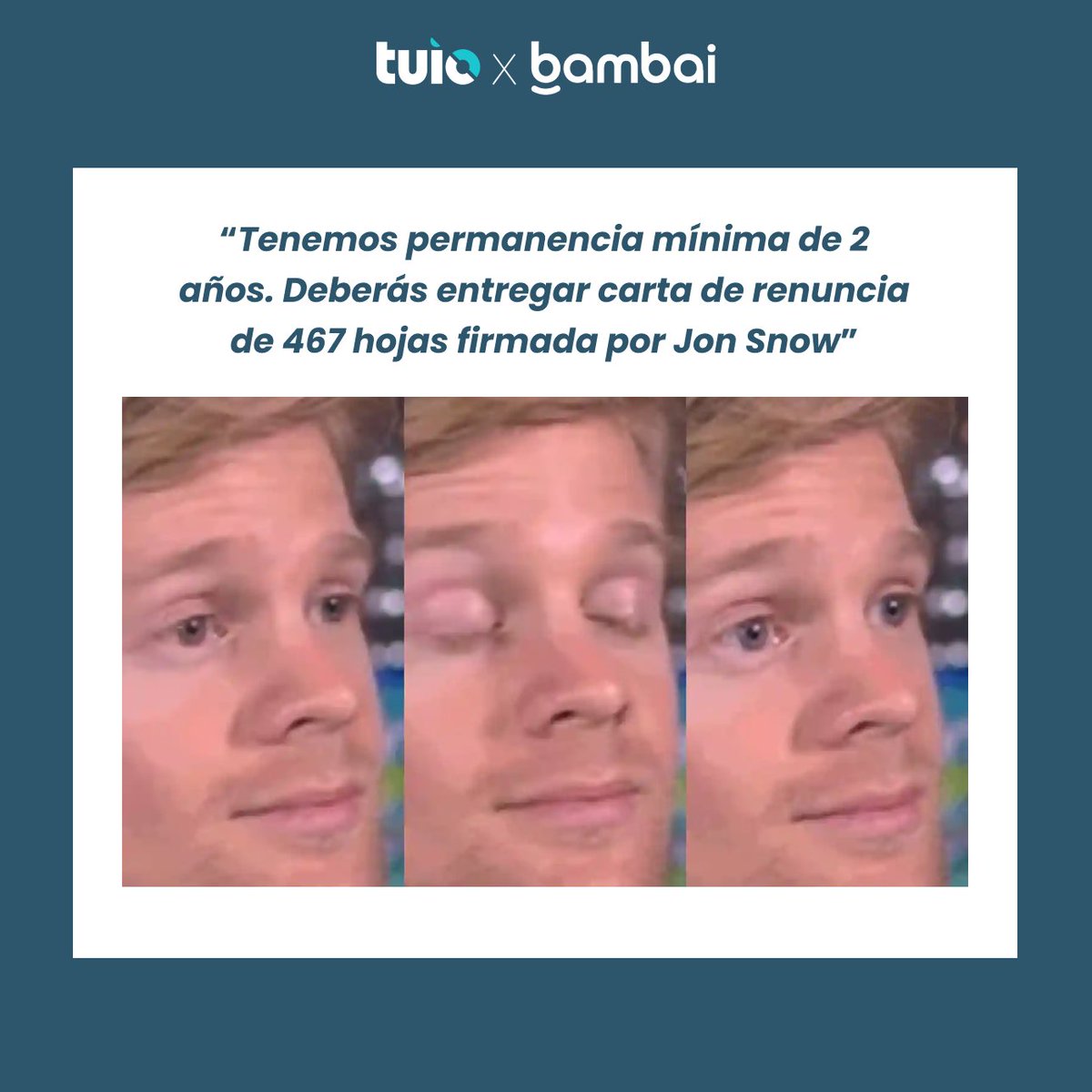 somostuio's tweet photo. Perma... qué?? En @BambaiES y @somostuio lo hacemos un poco más fácil. Aunque nos duela que nos dejéis💔 https://t.co/yQABEoD2wI