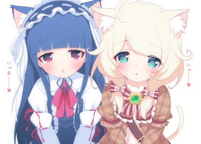 猫雪美&amp;ねこずえ🐈 (猫の日)
#佐城雪美 #遊佐こずえ 