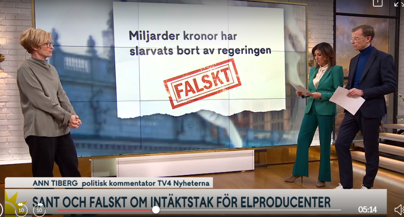 JohanIngero's tweet photo. Nu har även TV4 prövat påståendena i @dagensnyheter om intäktstaket för energibolag.

Inte alldeles smickrande för tidningen som anser sig jobba för "en upplyst värld". https://t.co/7qbxQ4SfMQ
