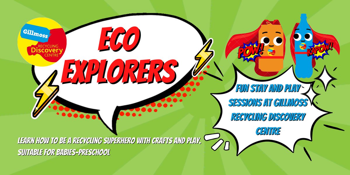 We've launched a new event for pre-school aged children! The first event is taking place next week, book your free tickets on Eventbrite: eventbrite.co.uk/e/eco-explorer…
#preschool #freeevent #recycling
