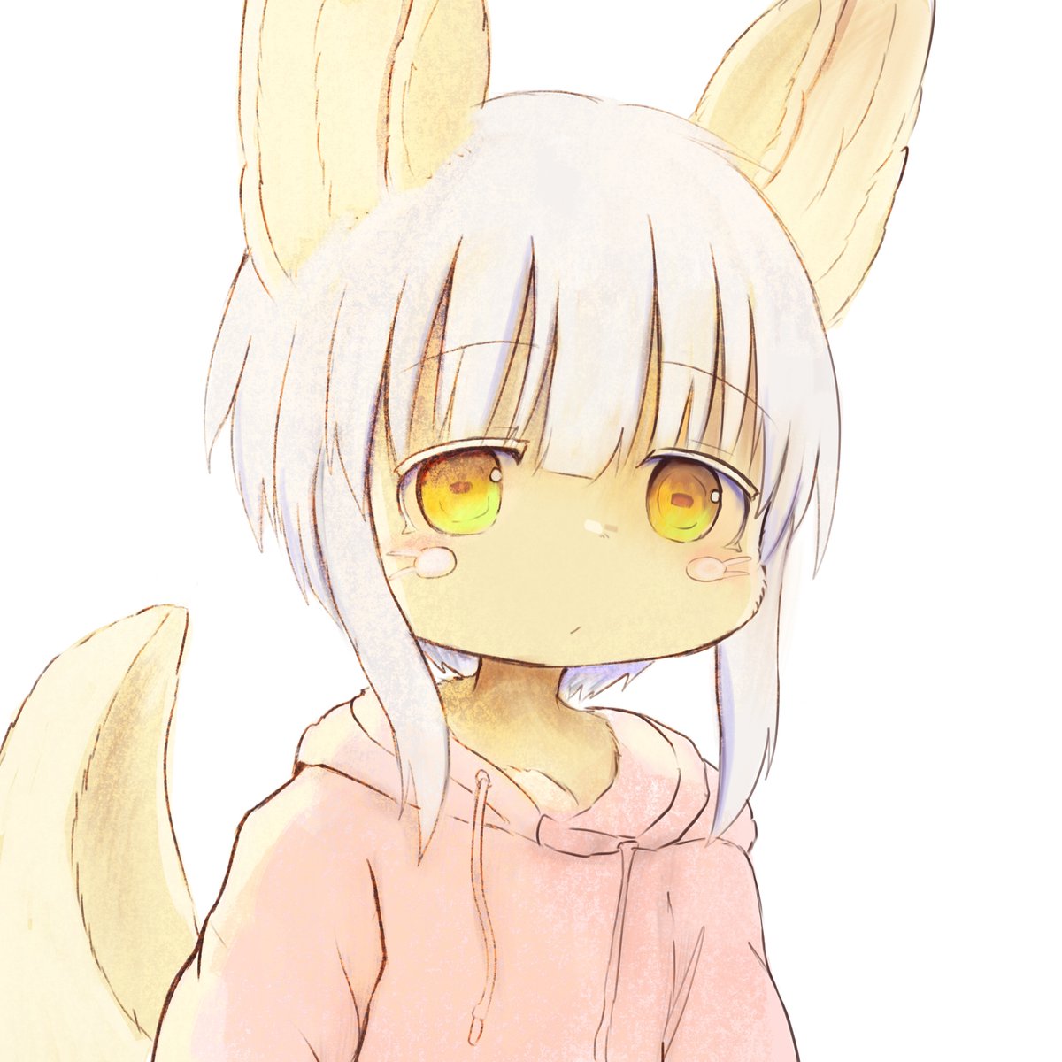 nanachi (made in abyss) furry animal ears 1other tail pink hoodie solo hoodie  illustration images