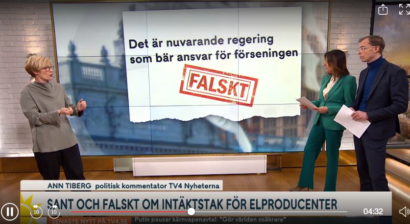 JohanIngero's tweet photo. Nu har även TV4 prövat påståendena i @dagensnyheter om intäktstaket för energibolag.

Inte alldeles smickrande för tidningen som anser sig jobba för "en upplyst värld". https://t.co/7qbxQ4SfMQ