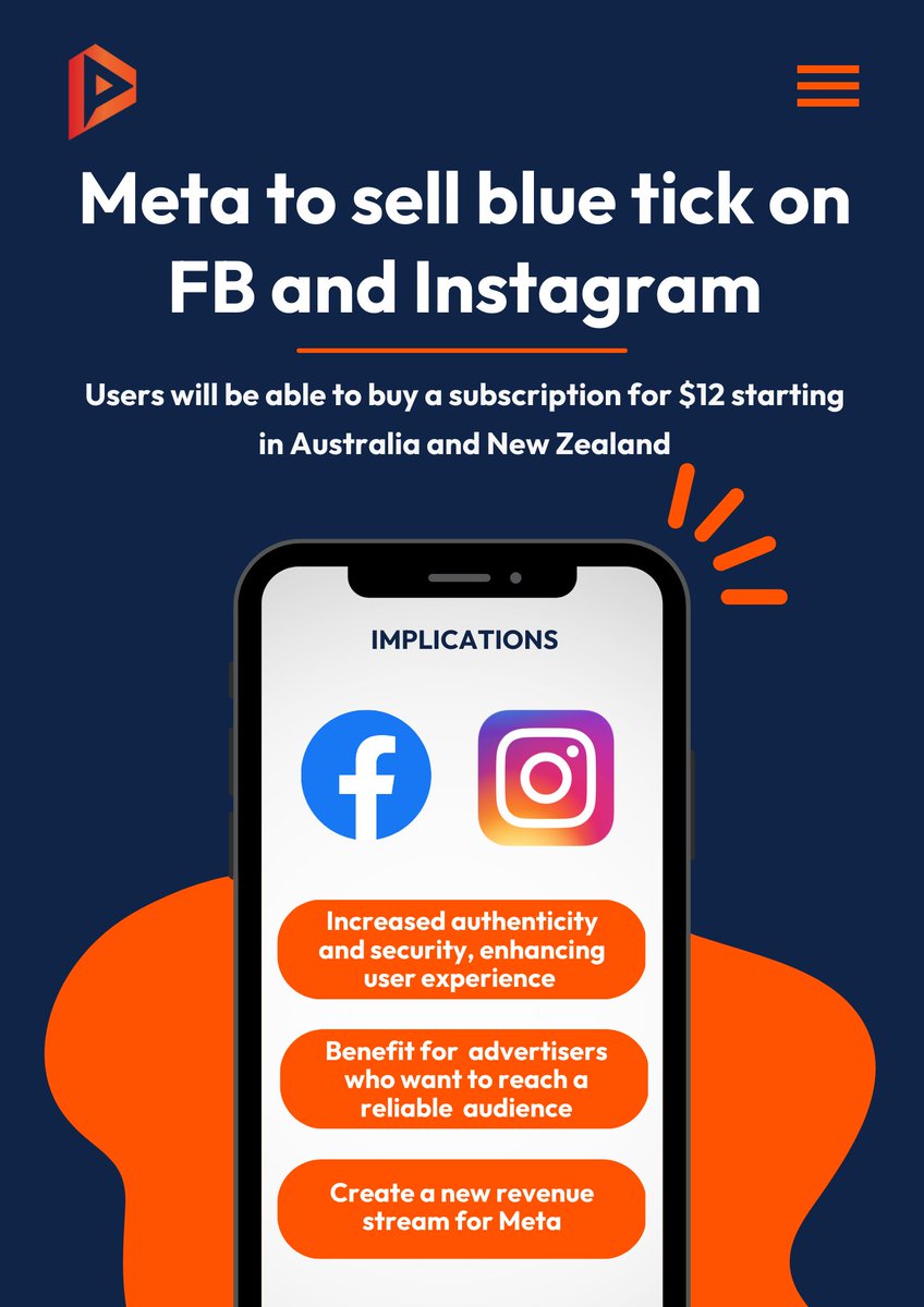 Following in Twitter's footsteps, Meta is now planning on selling its blue tick verification on Facebook and Instagram🚨

What does this mean for the platforms? Discover more below 👇🏻

#instagram #facebook #meta #bluetick #socialmedianews #socialmedia