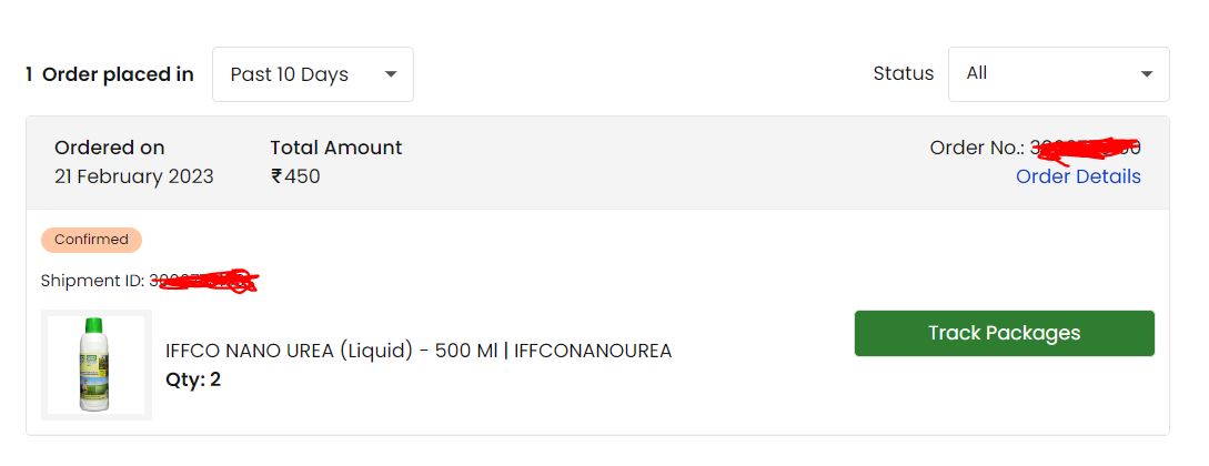 mathurtcds's tweet photo. Ordered 2 Iffco Nano Urea through our csc portal @csc_south @CSCTamilNadu https://t.co/bx1VljfhPn
