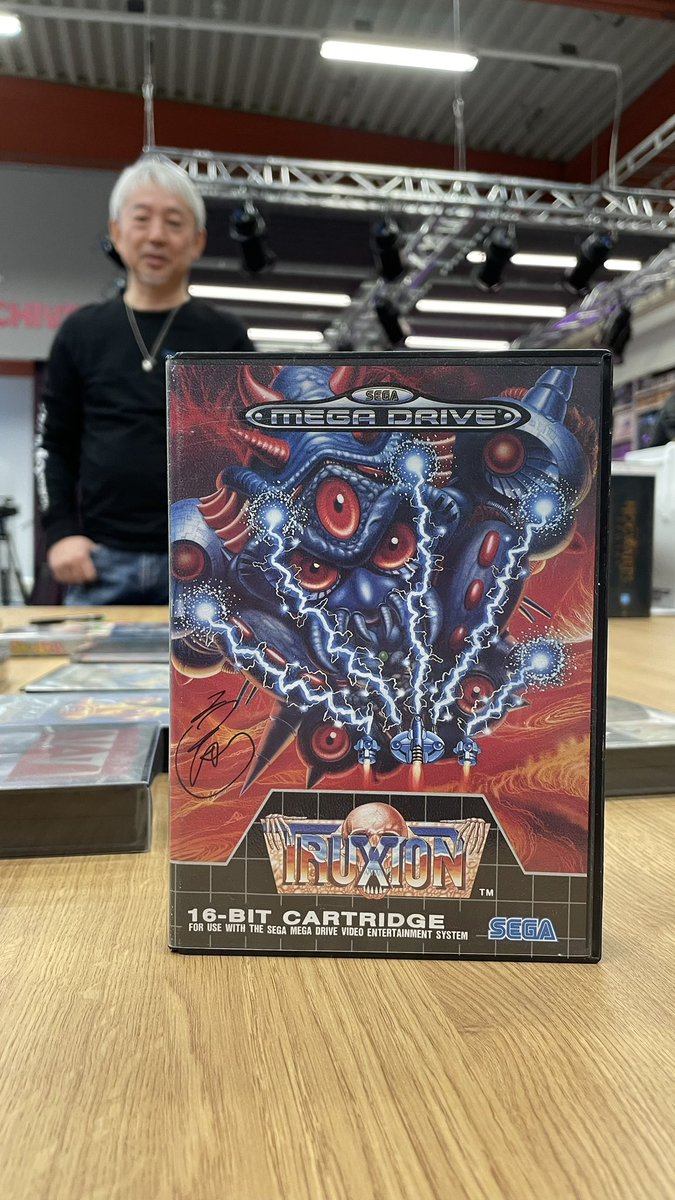 E_Games_Archive's tweet photo. Today we had a nice visit by Masahiro Yuge from Tatsujin. 

Tatsujin is led by Masahiro Yuge, one of the founders of the iconic arcade games studio Toaplan known for games such as Truxton, Snow Bros and Flying Shark.

@TATSUJIN_Games https://t.co/mk3rvns8R5