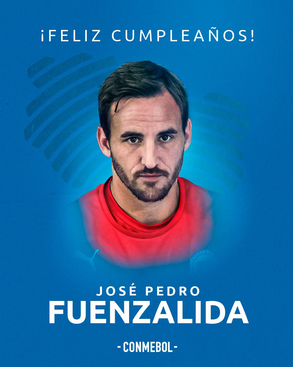 🏆🇨🇱 ¡'Chapita'!​
​
Hoy es el cumpleaños de un bicampeón de América: José Pedro Fuenzalida, ganador con <a href="/LaRoja/">Selección Chilena</a> de la CONMEBOL <a href="/CopaAmerica/">CONMEBOL Copa América™️</a> 2⃣0⃣1⃣5⃣ y 2⃣0⃣1⃣6⃣, celebra 3⃣8⃣ años. ​
​
¡Un símbolo de los <a href="/Cruzados/">Universidad Católica</a>!​
​
#CreeEnGrande