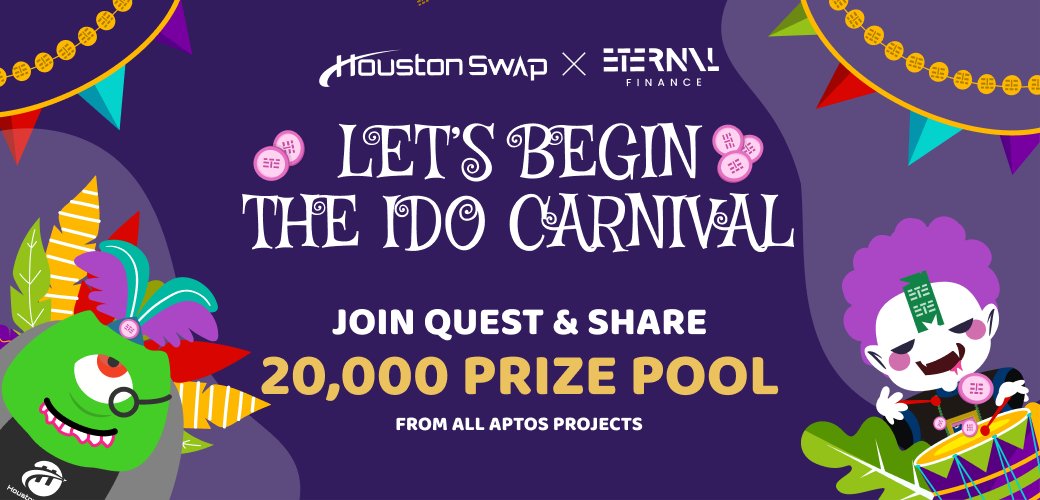 houston_swap's tweet photo. 7⃣ days #EternalFinance IDO Carnival begins 🥳
🏆 Top 300 Winners can share a $20,000 total Prize Pool 💰

Let’s start to do the sprint quests everyday and accumulate as much XPs as you can 🎁

Join here 👇 https://t.co/xU3hOBzjuX https://t.co/dqCMqfzIVD