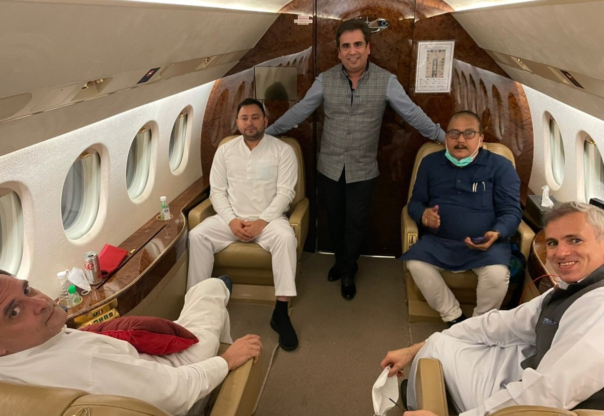JAVED IQBAL SHAH on X: Is Modi using Adani plane such a big deal? Alright  by the same logic let Tapasvi RaGa tell us whose plane he's joy riding  alongwith secular, left