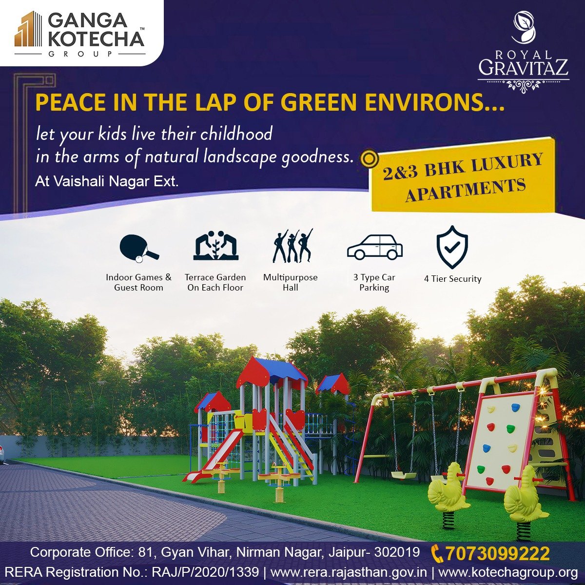KotechaGroup's tweet photo. Peace in the Lap of Green Environs...
#luxuryapartments #2bhk #3bhk #vaishaliestate #gandhipathwest https://t.co/G7o8LJhnmi