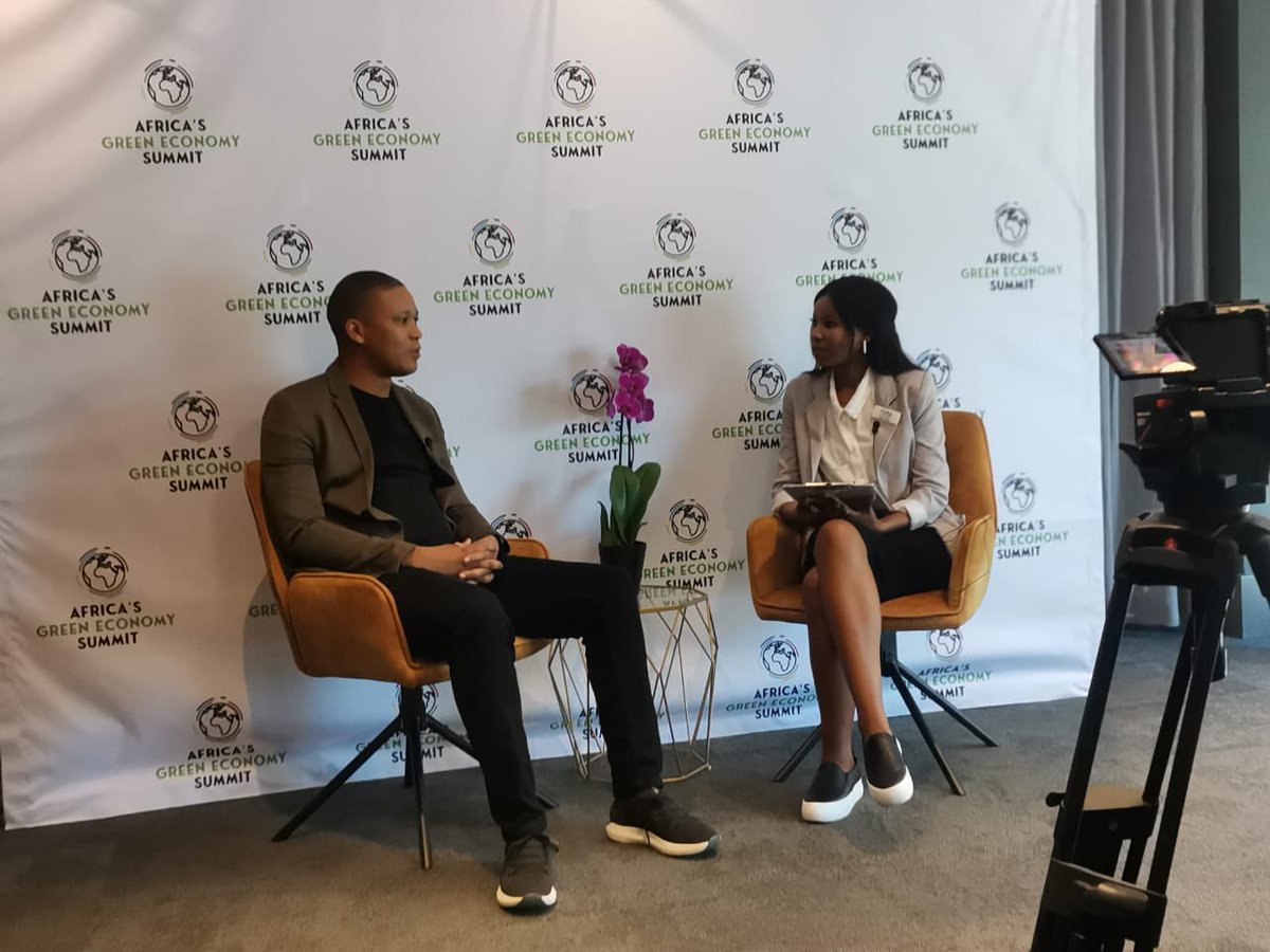 Uber_RSA's tweet photo. Kagiso Khaole, GM at Uber, Sub-Saharan Africa, chatted to the team at @ESIAfrica about Uber's commitment to moving to green products in Africa. #AGES2023 #GreenEconomy #AfricaNetZero https://t.co/G3y42IsC14