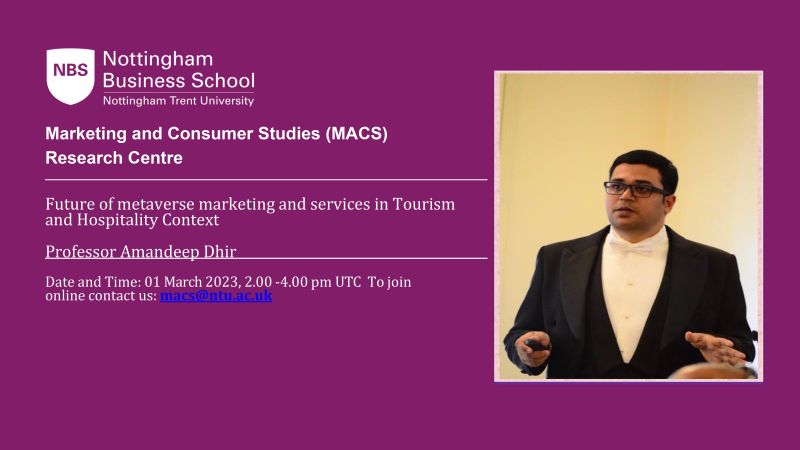 MktResearchNBS's tweet photo. It is only a week away, and we host @ProfDhir from @AgderUniversity, for our next #ResearchAssembly. Amandeep’s presentation is titled the "Future of #metaverse #marketing and #services in #Tourism and #Hospitality Context".

Please, reserve your place 👉
https://t.co/6fdHKYgnoz https://t.co/InQtbRdylT