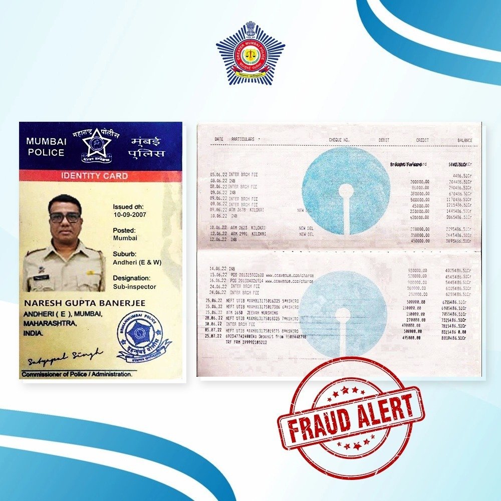 MumbaiPolice's tweet photo. It has come to light that someone is using a fake Mumbai Police ID card to commit online fraud. Mumbai Police officers do not use their ID's to prove their identity. If you or someone you know come across such claims, tweet to us or visit your nearest police station.
#FraudAlert https://t.co/nYWZT8w3xM