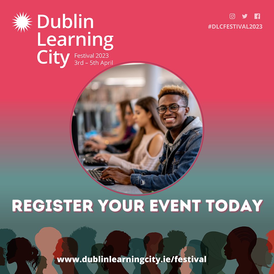 DubLearningCity's tweet photo. Do you have a free event that is open to all and focuses on learning?📚🧘🎨
Fill out the form below to be part of Dublin Learning City Festival 2023!
https://t.co/Cvfa91MmjP
#DLCFestival2023 #MyLearningCity #DublinLearningCity #DublinMyLearningCity #LifeLongLearning https://t.co/DBtf8xhENx