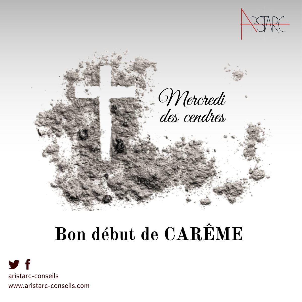 aristarc_cons's tweet photo. ARISTARC souhaite un bon mercredi des Cendres, ainsi qu'un saint temps de Carême à toute la communauté chrétienne ✝ !

Un temps spirituel d'abstinence, de pénitence et de conversion.

#ARISTARC #Carême #Carême2023 #Chretiens #Catholique #Communautechretienne https://t.co/i92Sa6YHRT