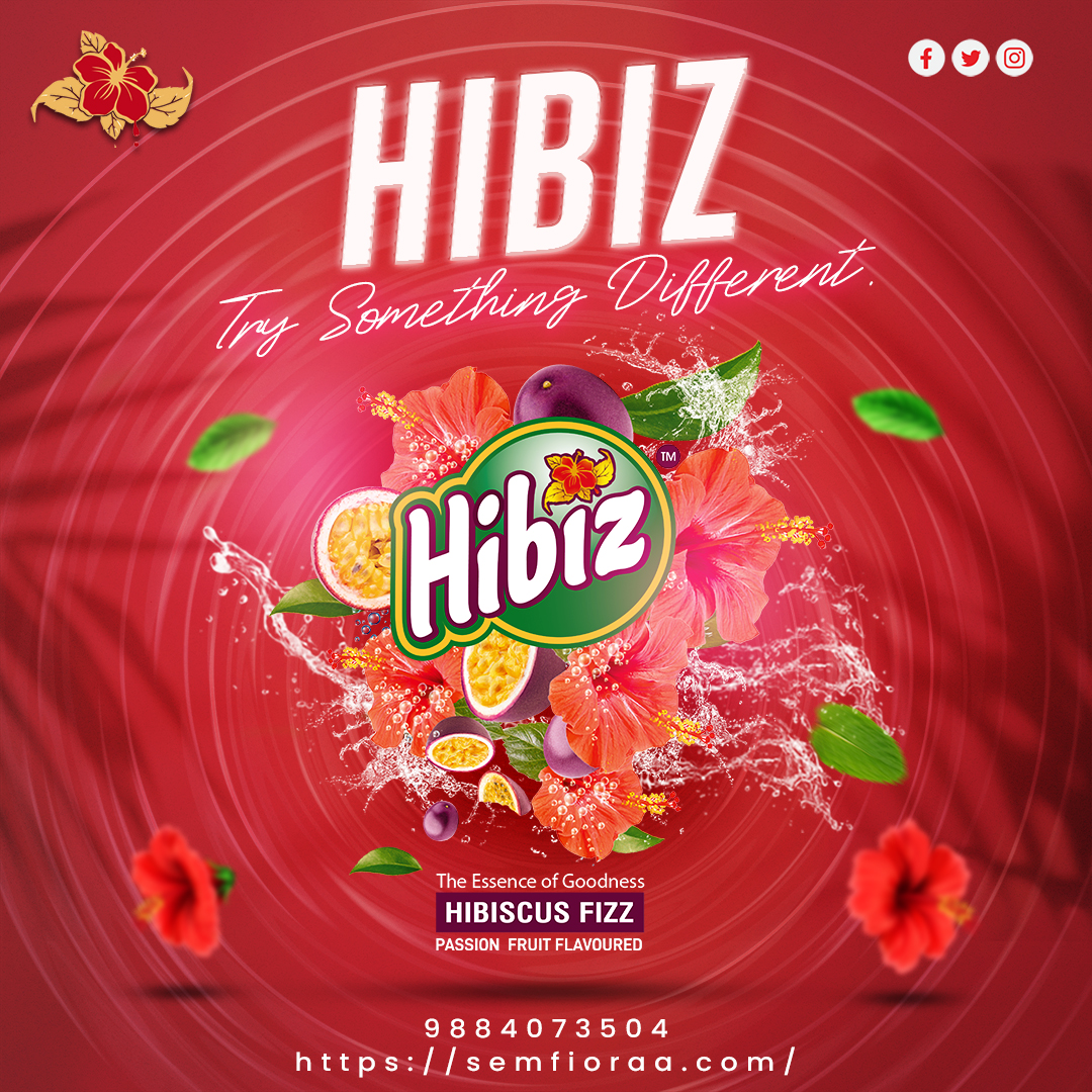 🌺HIBIZ- A Super Nutritious Drink made with natural Hibiscus floral extracts and Passion Fruit
🌺Hibiz -Try Something Different🌺

☎️ 098840 73504 | semfioraa.com

#floraldrink #floralpower #drinkspecials #drinklocally #Puducherry #healthylifestyle #healthydrink