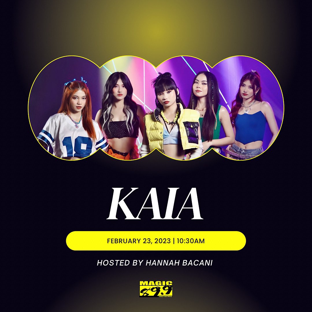 Catch rising Ppop Group KAIA as we have them over live in studio tomorrow at 10:30am with our very own <a href="/HannahBacani/">Hannah Bacani</a>, to learn more about the girls and their brand new song Turn Up, here on Magic 89.9! ✨