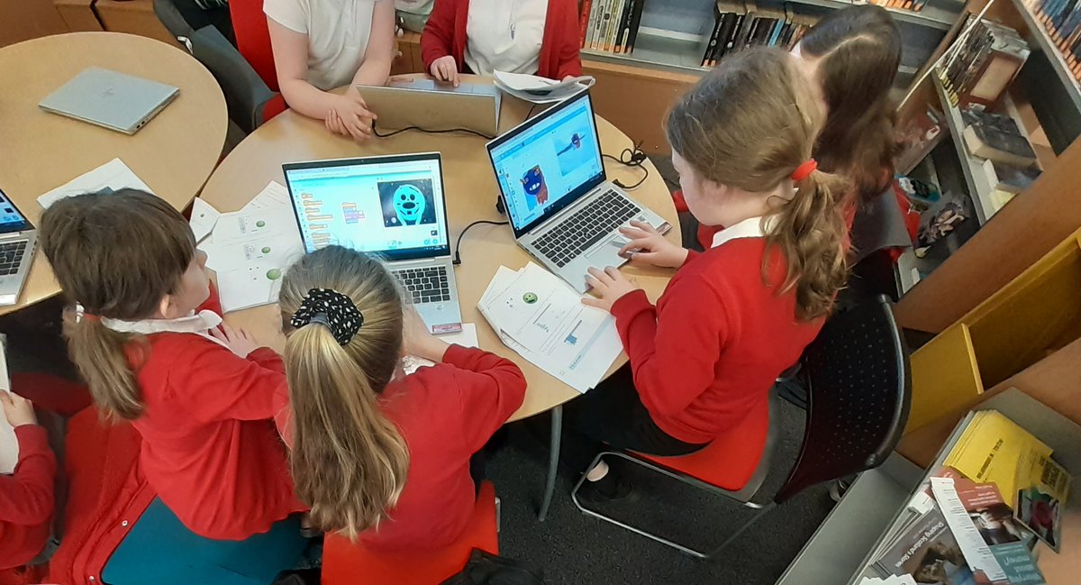 e_tsurtsumia's tweet photo. It was brilliant to see new coders from @Westfield_PS at #CondorratLib today morning 👩‍💻👨‍💻 One project but lot of amazing ideas around it💡 #CodeHere #LogInToLearn @LibrariesNL https://t.co/cWAmv9liiA