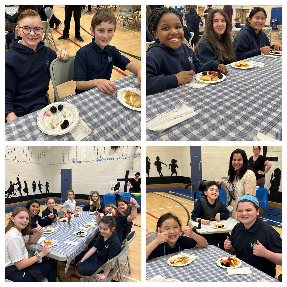 Yesterday we enjoyed pancakes 🥞 together as a school family for #ShroveTuesday & today we enter into the #LentenSeason at our #AshWednesday liturgy 🙏🏼 Special THANK YOU to our ⁦@HolyRosaryM⁩ #ParentCouncil for all your hard work yesterday, it was appreciated 🫶🏼 #WeAreHRM