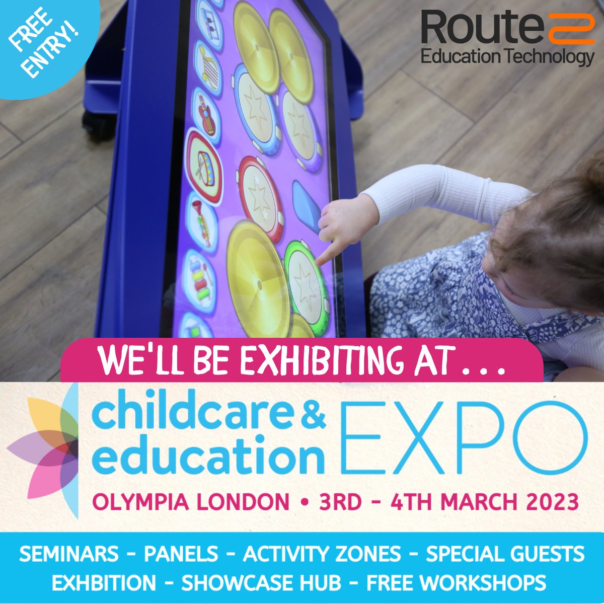 We are really excited to be exhibiting our Interactive tables at the #childedexpo in Olympia London next week. The event is free to attend, register today and come and say hi  childcare-london-2023.reg.buzz/exhibitors