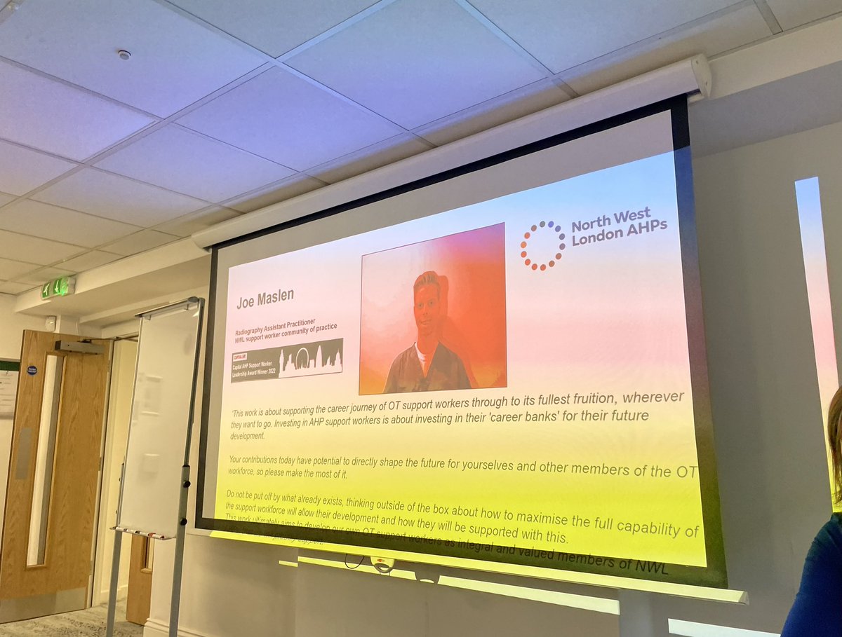 Had a lovely time at the NWL OT workshop today, really enjoyed speaking! Thank you <a href="/ClaireFordham5/">Claire Fordham (she/her)</a> and <a href="/rgriffinskill/">Professor Richard Griffin MBE</a>  and all other AHPs presents! For a great event