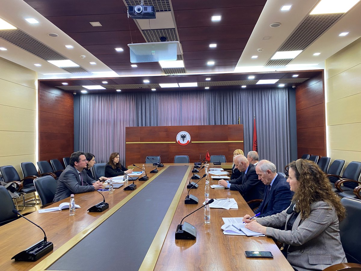 COE_Tirana's tweet photo. Consultations with partners and beneficiaries of the #EU/ #CoE joint Action against #EconomicCrime in #Albania, confirmed future co-operation to advance ongoing reforms preventing #Corruption, #MoneyLaundering and the #FinancingTerrorism in accordance with European standards. https://t.co/D1f9J9fEGU