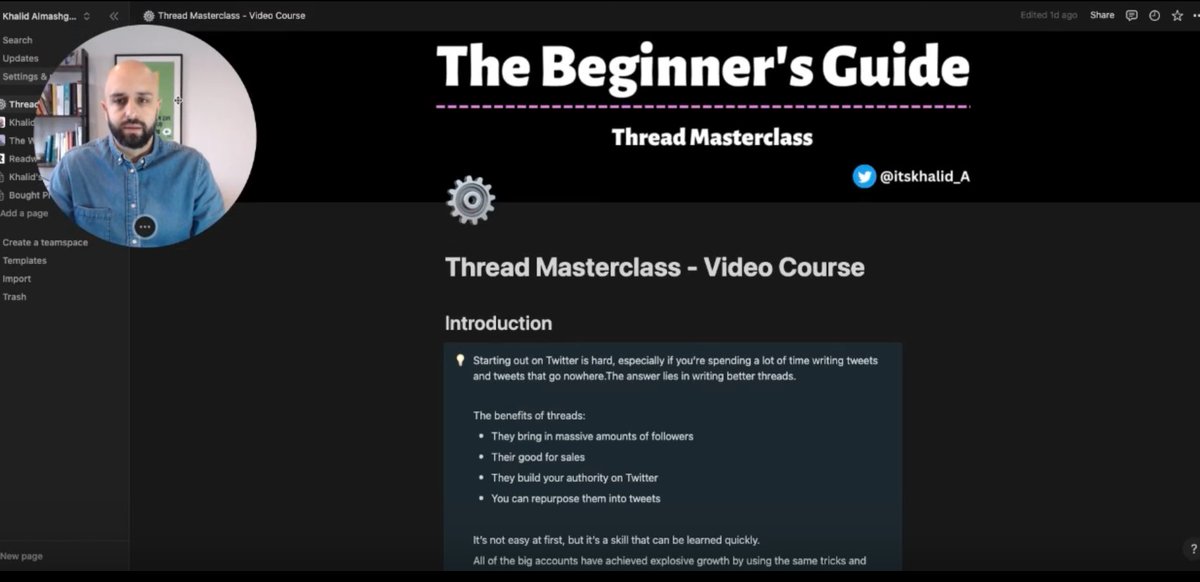 I gained 1000s of followers in a matter of weeks.

The secret? Writing threads. 

I’ve recorded a 30 minute video course to help you do the same. 

It's yours, free.

Just:
• RT
• Comment 'send’'

👉Must be following

(Caps at 350 comments)