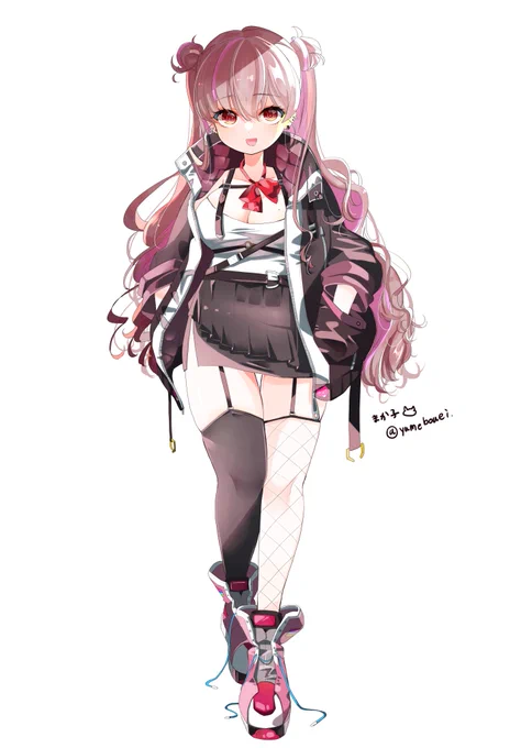 #太ももは太いから太ももっていうんだよ という子を描きたかったので描きました#オリジナル #イラスト #キャラデザ 