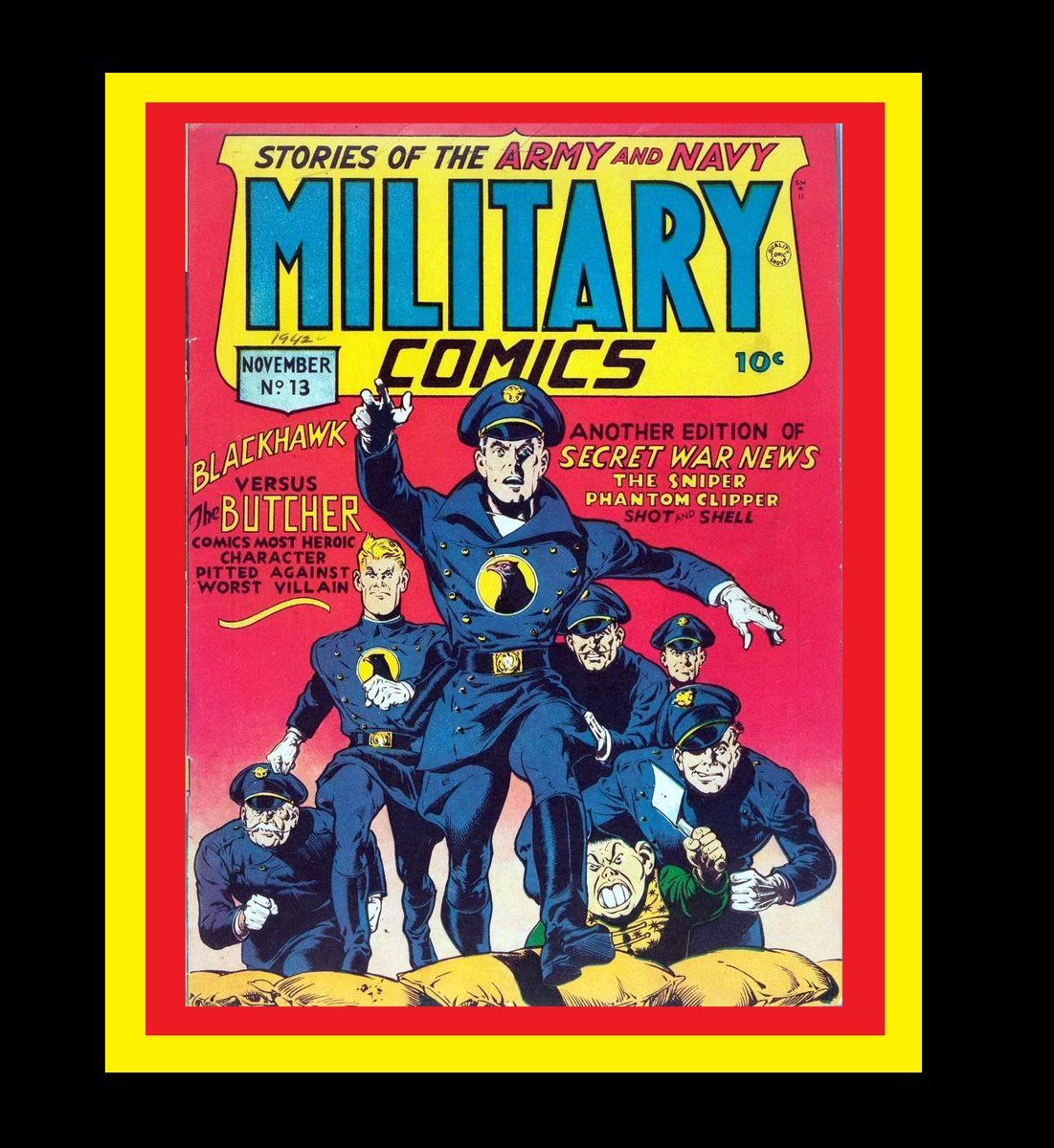 #Blackhawk-#GoldenAgeComics-#hero Blackhawk. #OTD remembering birthday of Reed Leonard Crandall (February 22, 1917)-cover artist for #QualityComics #MilitaryComics (#12-20-1942-1943), 48 #ModernComics (issues in #53-101), #Blackhawk comics 18-67 (1948-1953),etc. #GoldenAgeComics