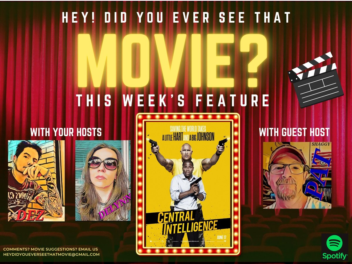Coming this week! Pat joins us to discuss Central Intelligence! #movie #moviepodcast #centralintelligence #heydidyoueverseethatmovie