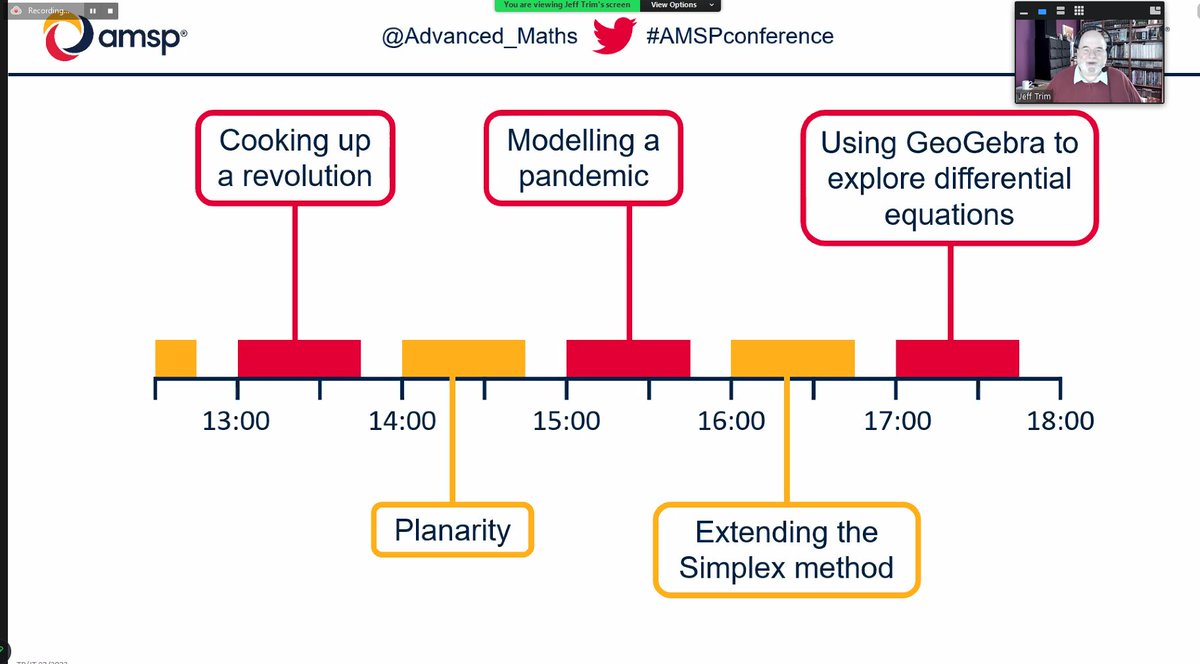 MathsTechnology's tweet photo. The @Advanced_Maths Further Maths Conference for today has just started. Looking forward to lots of great sessions #AMSPconference ... and we're repeating this on Saturday. https://t.co/L1FwyGDugE