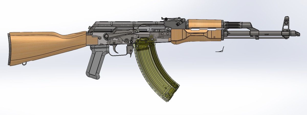 「연말 G&amp;G에서 시제품 제작을 목표로 한다는...GBB AK-47」|炎ワ木🔥🌲のイラスト