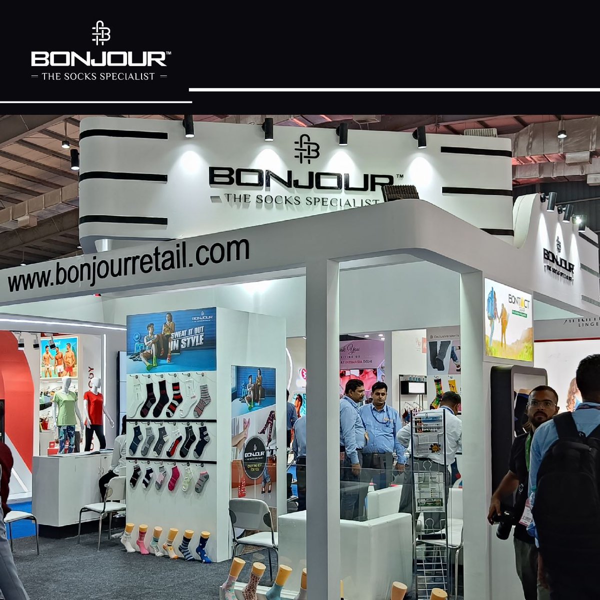 Bonjour_socks's tweet image. A glimpse of our stall at the INTIMASIA - South Asia’s largest intimate wear trade show in Mumbai.

#intimasia #mumbai #exhibition #bonjour #bonjoursocks #bonjourgroup #socks #2023events
