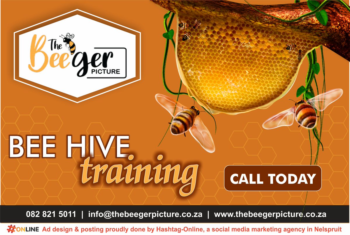 Thebeegerpictu1's tweet photo. The Beeger Picture offers training and beehive management services.
Whatsapp Inge at
+27 62 119 0408
#thebeegerpicture #beekeepingcourses #pollinationservices #hivemanagementservices #honeyextrationservices #livehoneybeeremovals https://t.co/hIYQOyBOOy