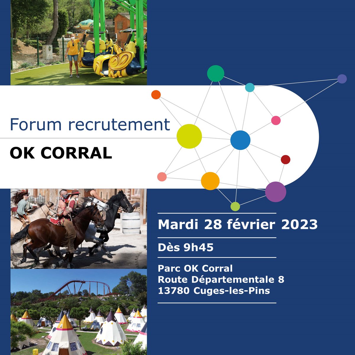 J-7 : Plusieurs sessions de #recrutement au sein du parc <a href="/OKCorral_Cuges/">OK Corral</a> pour la nouvelle saison #AvecPôleEmploi et ses équipes