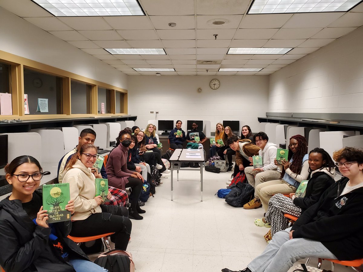 Best way to start the day!!!!!!!! CISL Spring Book Club meeting before the school day started. I loved hearing from  these incredible students. They had phenomenal insights about our spring book Buried Beneath the Baobab Tree! Way to go CISL Bulldogs!