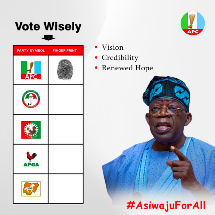 mandj0946's tweet photo. @nigeriantribune TINUBU I STAND HOPE OF NIGERIA 2023 #TinubuIsWinning #AsiwajuForAll https://t.co/PmkpwsWDRn