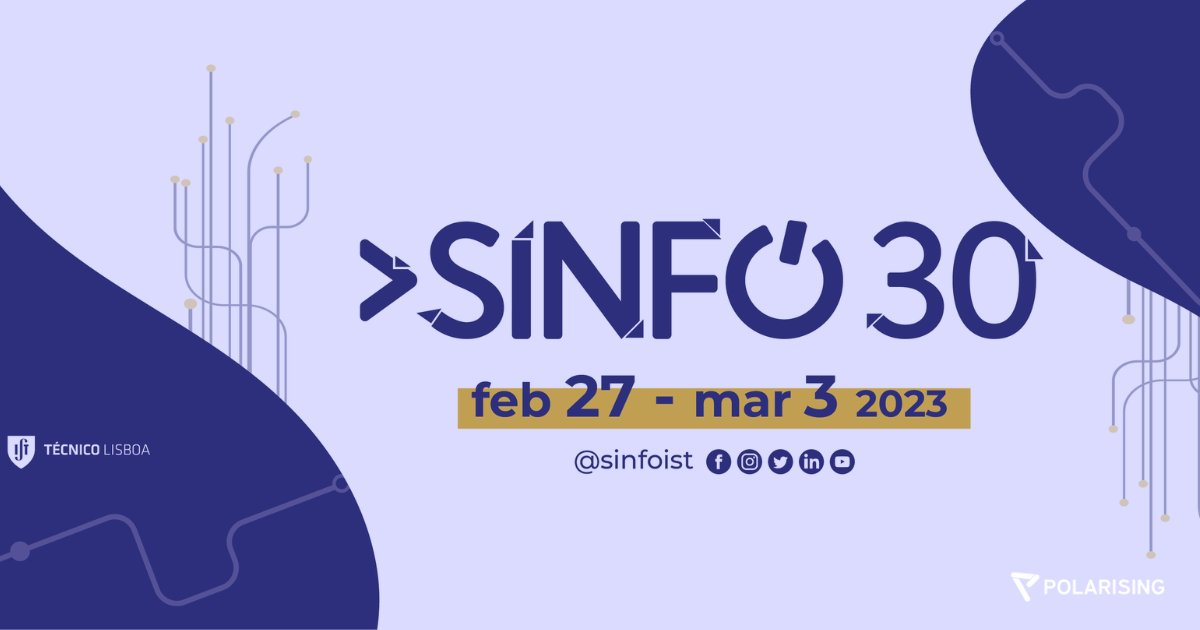 polarising_'s tweet image. Unleash your inner tech guru at @sinfoist 2023! 🤓 

Get ready to be inspired and challenged by the latest tech trends at Portugal&apos;s biggest free tech conference. 

Visit Polarising&apos;s booth on March 2 and get to know the Champions Academy and our HR team! 

#polarisingacademy
