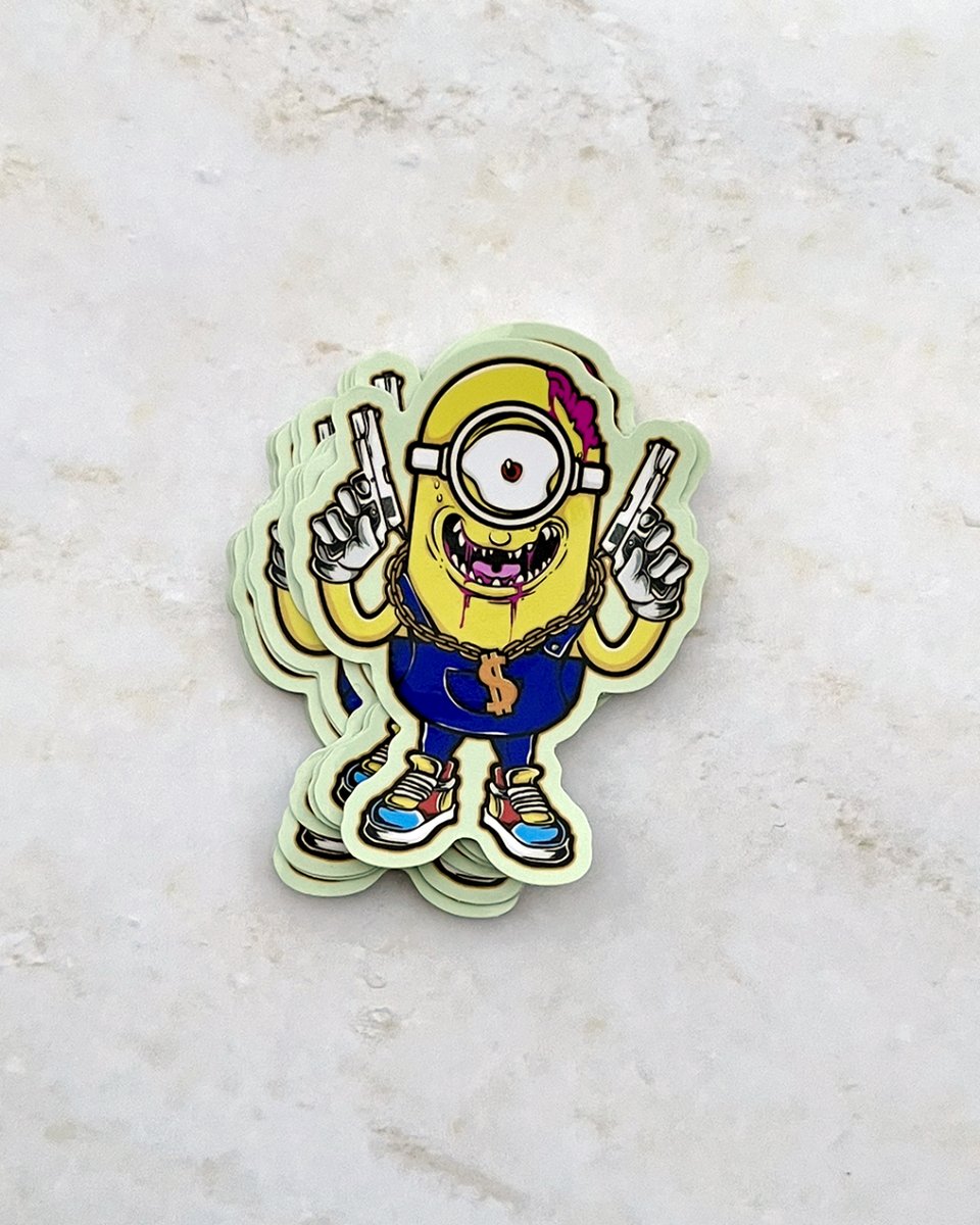 Brainz for breakfast! #MinionMadness #ZombieLife #FunnyStickers #ZombieMinion #MinionsZombie #DespicableMe #ZombieFever #FunnyGraphicDesign #StickerCollectors #ZombieComics #MinionMania #ZombieHumor #ComicConGoodies