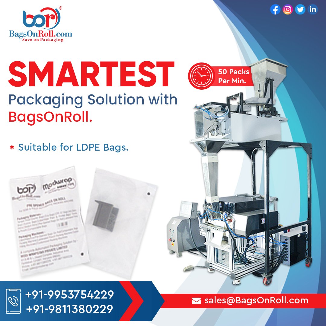 bagsonroll's tweet image. 𝐀𝐮𝐭𝐨𝐦𝐚𝐭𝐢𝐜 𝐈𝐧𝐝𝐮𝐬𝐭𝐫𝐢𝐚𝐥 𝐏𝐫𝐞-𝐨𝐩𝐞𝐧𝐞𝐝 𝐕𝐞𝐫𝐭𝐢𝐜𝐚𝐥 𝐏𝐚𝐜𝐤𝐚𝐠𝐢𝐧𝐠 𝐌𝐚𝐜𝐡𝐢𝐧𝐞.

Connect with us to know more
📲 +91-9953754229, +91-9811380229
📩 sales@BagsOnRoll.com
🌐 bagsonroll.com

#bagsonroll #packagingmachine #machinepackaging