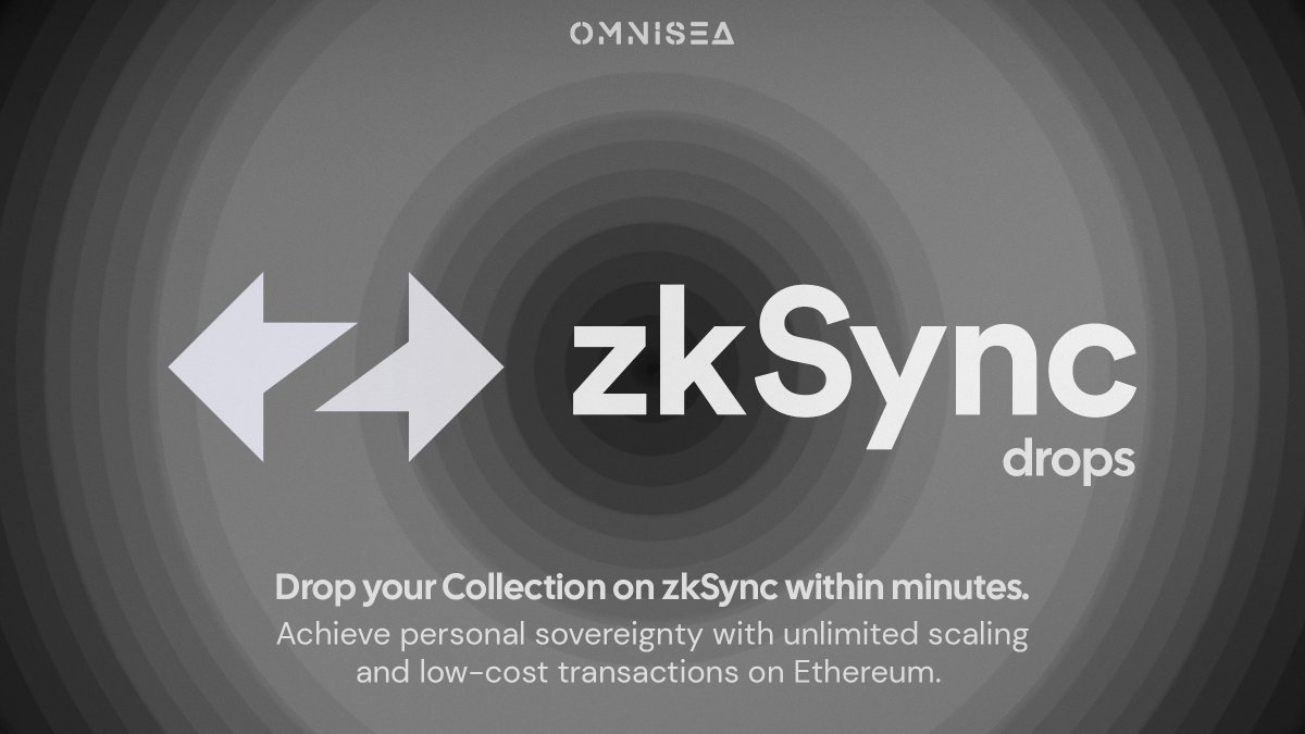 If you're a Creator who'd like to launch Drop on the <a href="/zksync/">ZKsync</a>, we have good news for you!

Omnisea is ready to deploy the Drop Launcher on Era∎ Mainnet as soon as it'll be available to enable zkNFTs minting.

🔹 Easiest.
🔹 Free. 0% mint fee.
🔹 Unlimited size. ERC721A.

1/2 💡