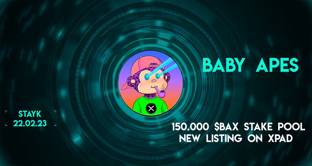 🚨 New listing on XPad <a href="/BabyApesXRPL/">Baby Apes 🌴 XRPL</a> 🚨

Stake started ✅
Staking pool: 150,000 $BAX
Daily:  1.7 $BAX

All <a href="/BabyApesXRPL/">Baby Apes 🌴 XRPL</a> holders can connect staking on🔗 xpadapps.com 🔥

#XPad  #staking #XRPL #XRPLedger #passiveincome
