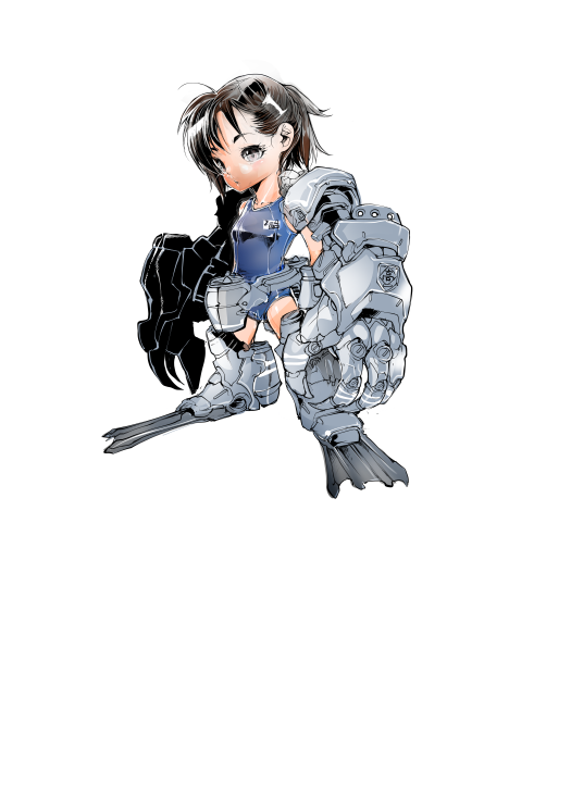 「スク水(スクランブル水域要撃機) 」|一智和智　アニメ【便利屋斎藤さん、異世界に行く】2023年1月のイラスト