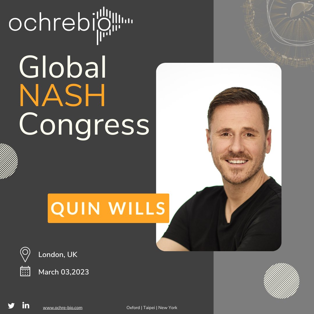 OchreBio's tweet photo. Next week, Ochre’s CSO, @QuinWills will be speaking at the 6th Global NASH Congress. If you are around, drop by to say hello or for a quick chat. See you all there.

To know more about the event 👉 https://t.co/aFkPS49EIR

#TeamOchre #NASHCongress #liver #liverdisease https://t.co/PP6j5Sq1He