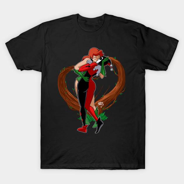 Kiss from a Rose T-Shirt - theshirtlist.com/kiss-from-a-ro… Harley Quinn/Poison Ivy T-Shirt from @artoflucas & @teepublic for just $16! #BatmanVillain #DCComics #HarleyQuinn #PamelaLillianIsley #PoisonIvy #Supervillain