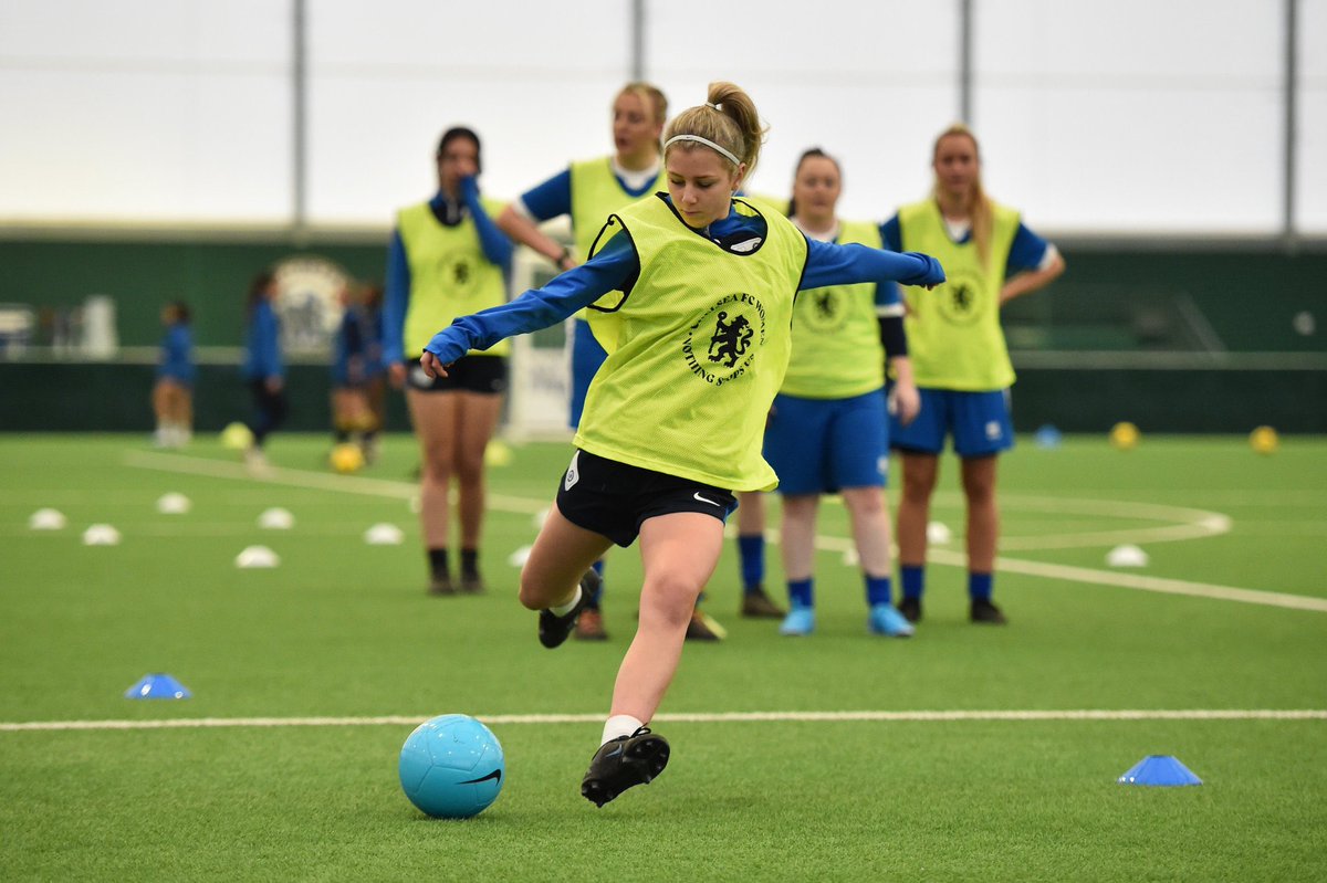 CFCFoundation's tweet photo. Yesterday we hosted @SurreyPolice women’s team along with girls from @NotreDameCobham &amp; @BlenheimEpsom for a fun day of football ⚽️

@ellie_vt from @SurreyPCC also joined to discuss future plans of using football to steer young people away from crime 

#NothingStopsUs https://t.co/f4Kbii66C9