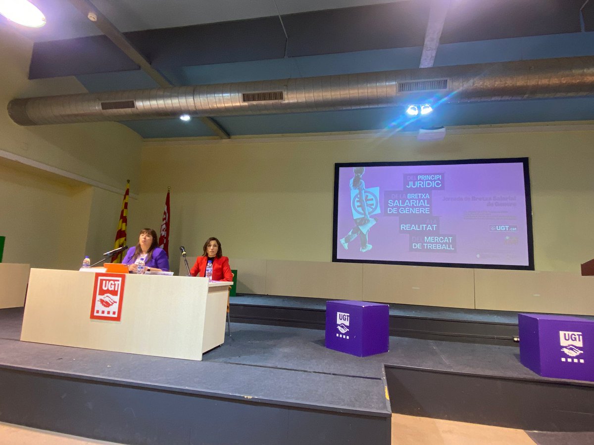 🟣Avui, Jornada de Bretxa Salarial "La bona notícia és que la bretxa salarial ha baixat del 20%, la mala notícia és que seguim a prop del 20% i les empreses no estan complint" <a href="/camilros/">Camil Ros</a>
#PerTotes #Essencials
<a href="/_efermar/">Encarna Fdez UGT</a> <a href="/jlfernandez2013/">Jose Luis Fernandez</a>  <a href="/PilarGonugt/">Pili Gonzalez</a> <a href="/ugtcatalunya/">UGT de Catalunya</a> <a href="/UGT_SP/">UGT Servicios Públicos</a>