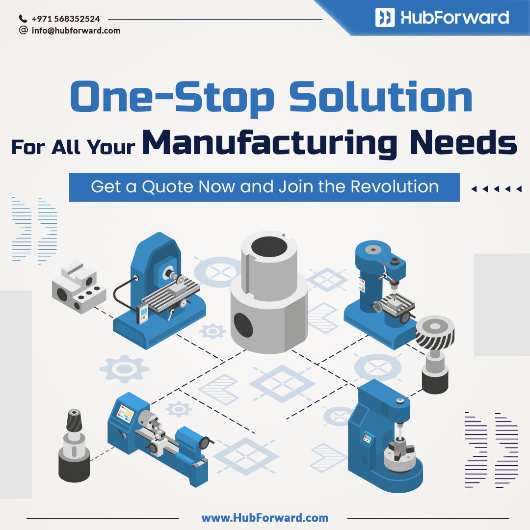 Revolutionizing Manufacturing with HubForward's Advanced Ecosystem 🚀🔧

Looking for precision and speed in your manufacturing process? Look no further than HubForward! Our platform offers a one-stop solution for all your manufacturing needs. 💡